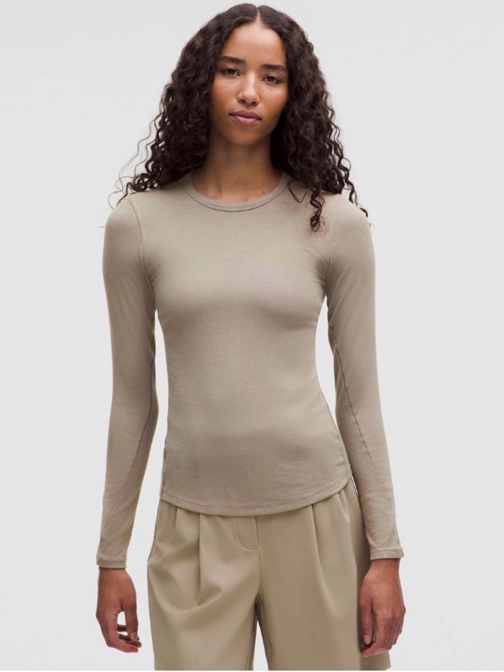 Lululemon Hold Tight Long-Sleeve Shirt in Warm Ash Grey